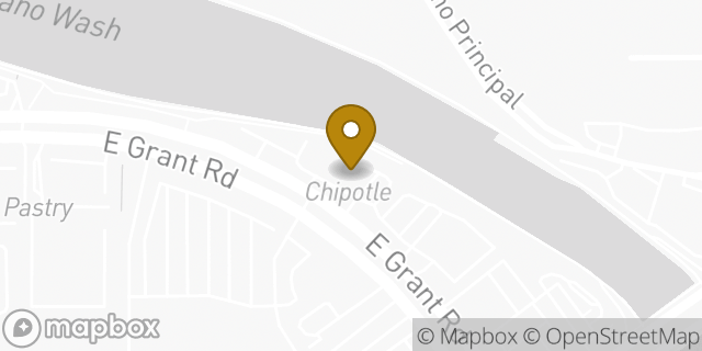 Map showing the location of Chipotle Mexican Grill in Tucson, AZ 85715