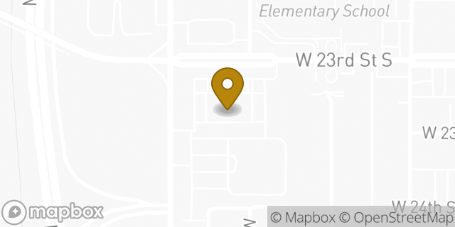 Map showing the location of QuikTrip in Tulsa, OK 74107