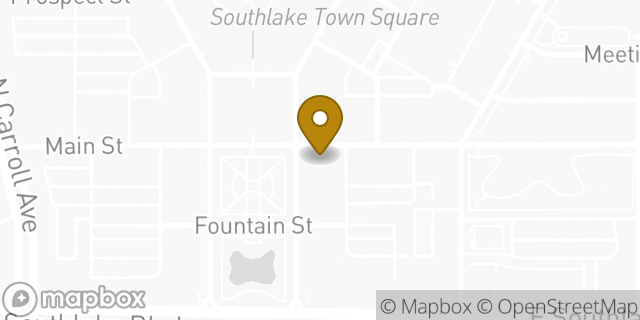 Map showing the location of Starbucks in Southlake, TX 76092
