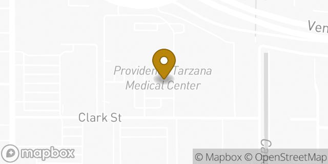 Map showing the location of Starbucks in Tarzana, CA 91356