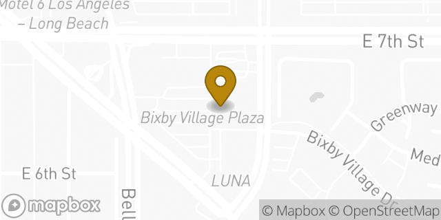Map showing the location of Starbucks in Long Beach, CA 90803