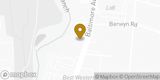 Map showing the location of Dunkin' in College Park, MD 20740