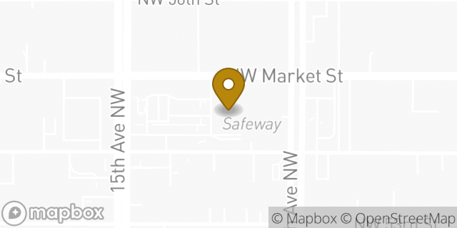 Map showing the location of Coinme in Seattle, WA 98107