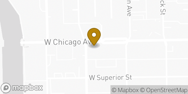 Map showing the location of Starbucks in Chicago, IL 60654