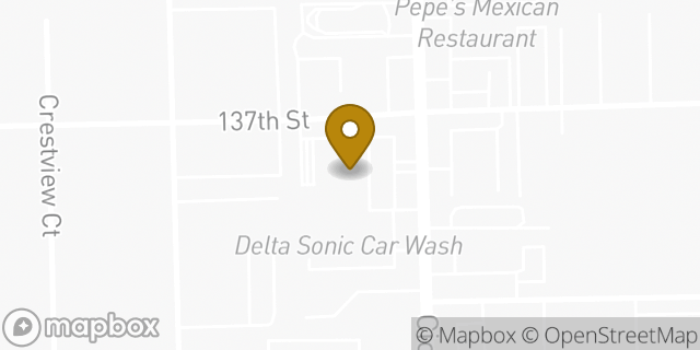Map showing the location of Amazon Locker - Lourie in Crestwood, IL 60418
