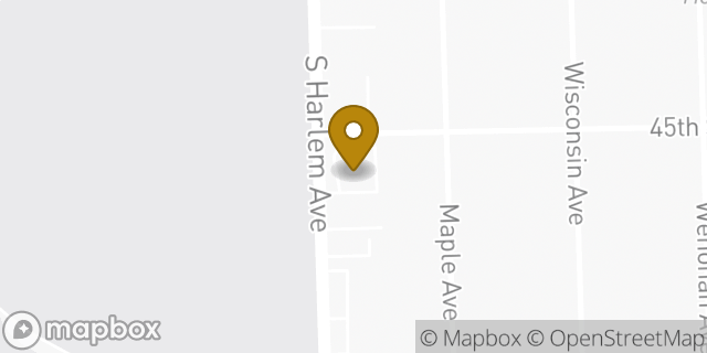Map showing the location of Dunkin' in Forest View, IL 60402