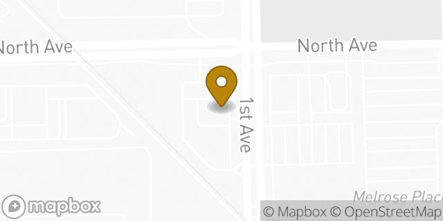 Map showing the location of Amazon Locker - Cardiff in Melrose Park, IL 60160