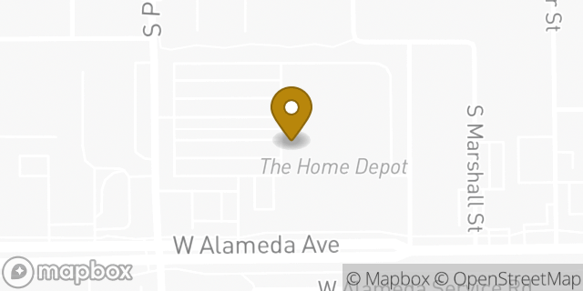 Map showing the location of The Home Depot in Lakewood, CO 80226