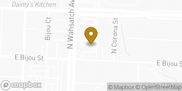 Map showing the location of McDonald's in Colorado Springs, CO 80903