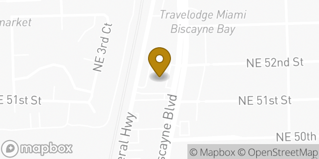 Map showing the location of Baskin-Robbins in Miami, FL 33137