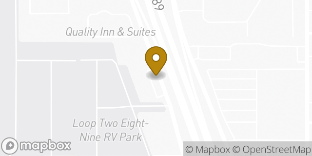 Map showing the location of Hertz in Lubbock, TX 79407
