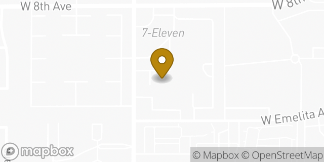 Map showing the location of AutoZone in Mesa, AZ 85202