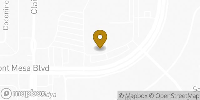 Map showing the location of The UPS Store in San Diego, CA 92117