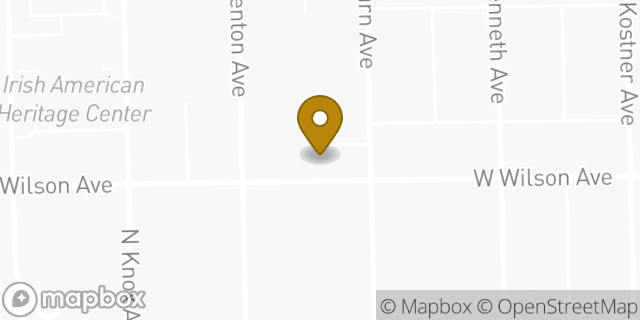 Map showing the location of Northwest Church of Christ in Chicago, IL 60630