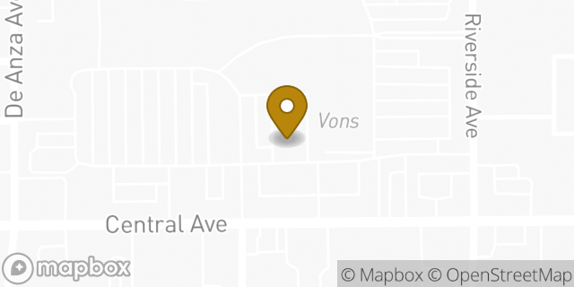 Map showing the location of Panera Bread in Riverside, CA 92506