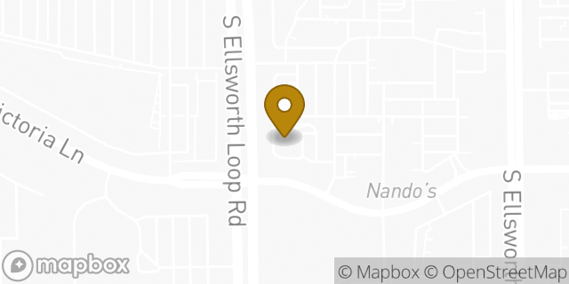 Map showing the location of Panera Bread in Queen Creek, AZ 85142