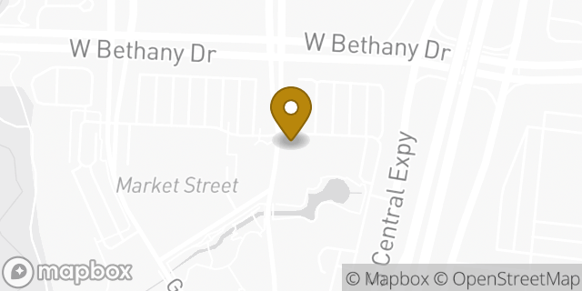 Map showing the location of Panera Bread in Allen, TX 75013