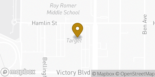 Map showing the location of Target in North Hollywood, CA 91606