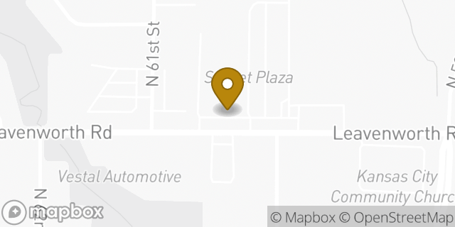 Map showing the location of Subway in Kansas City, KS 66104