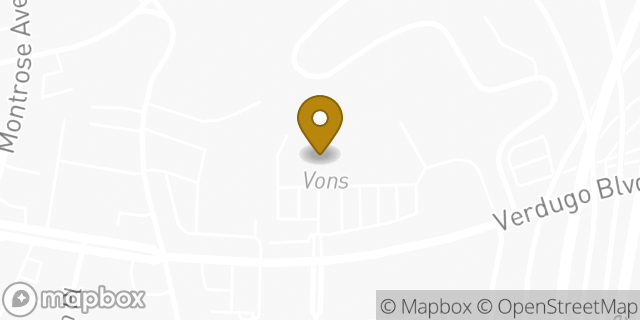 Map showing the location of Vons in Montrose, CA 91020