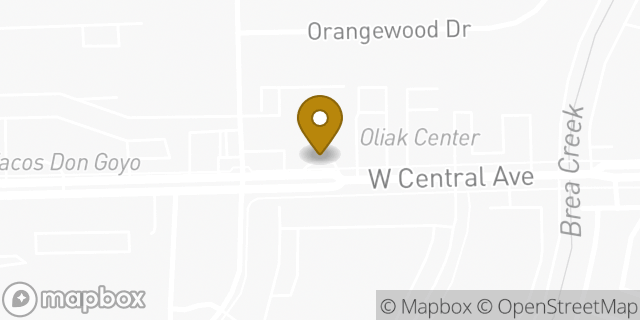 Map showing the location of Brookdale Brea in Brea, CA 92821