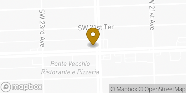 Map showing the location of Papa John's Pizza in Miami, FL 33145