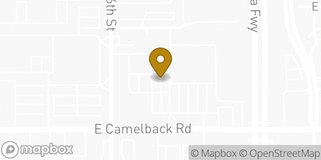 Map showing the location of Starbucks in Phoenix, AZ 85016