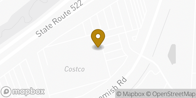 Map showing the location of ATM Costco in Woodinville, WA 98072