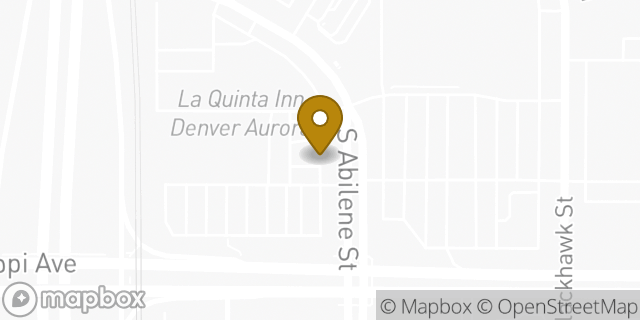 Map showing the location of Starbucks in Aurora, CO 80012
