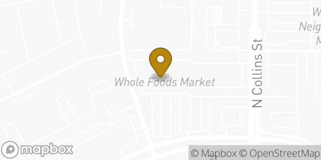 Map showing the location of Whole Foods Market in Arlington, TX 76011