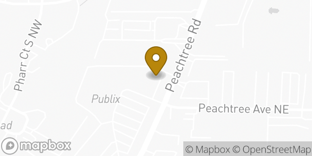 Map showing the location of Starbucks in Atlanta, GA 30305