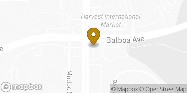 Map showing the location of Starbucks in San Diego, CA 92117