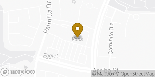 Map showing the location of Vons in San Diego, CA 92122