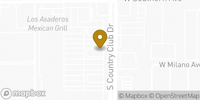 Map showing the location of Starbucks in Mesa, AZ 85210