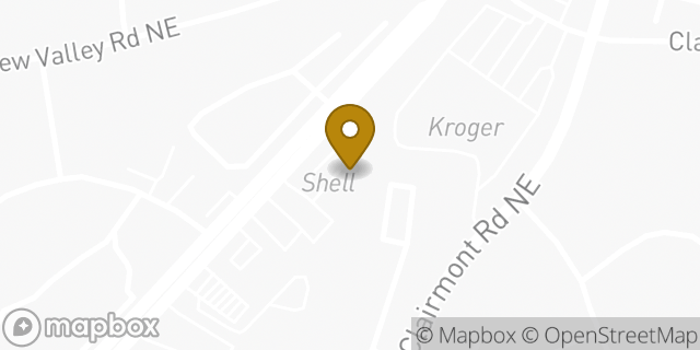Map showing the location of Amazon Locker - Snowman in Brookhaven, GA 30329