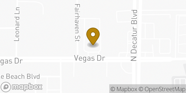Map showing the location of AutoZone in Las Vegas, NV 89108