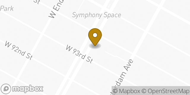 Map showing the location of Subway in New York, NY 10025