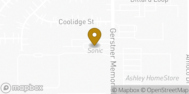 Map showing the location of Sonic Drive In in Lake Charles, LA 70607