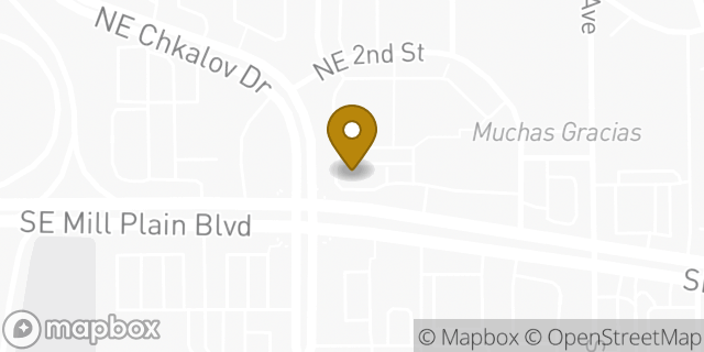 Map showing the location of Starbucks in Vancouver, WA 98684