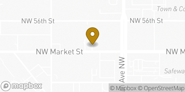 Map showing the location of Planet Fitness in Seattle, WA 98107