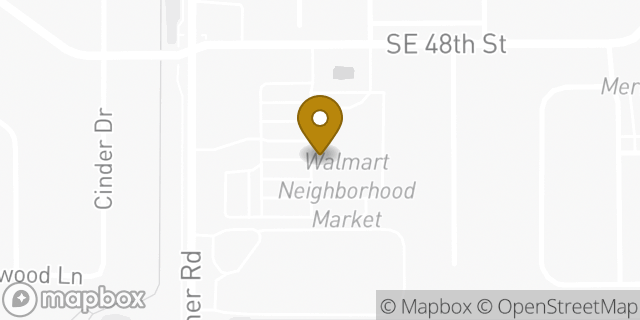 Map showing the location of Walmart Neighborhood Market in Oklahoma City, OK 73135