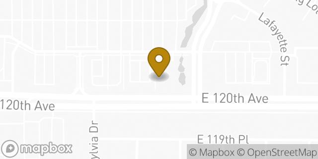 Map showing the location of Olive Garden Italian Restaurant in Thornton, CO 80233