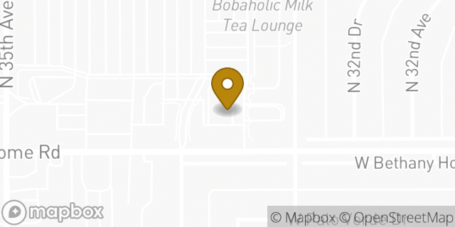 Map showing the location of Starbucks in Phoenix, AZ 85017