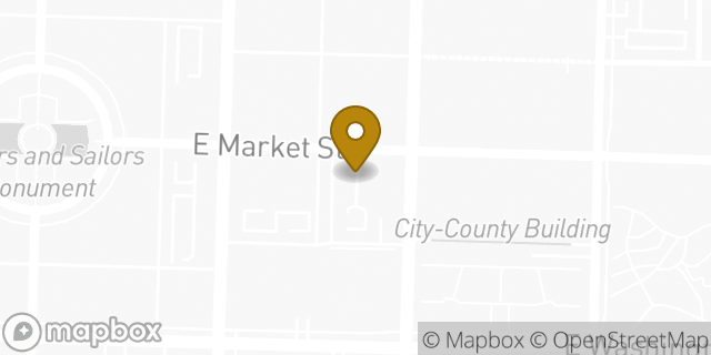 Map showing the location of Enterprise Rent-A-Car in Indianapolis, IN 46204