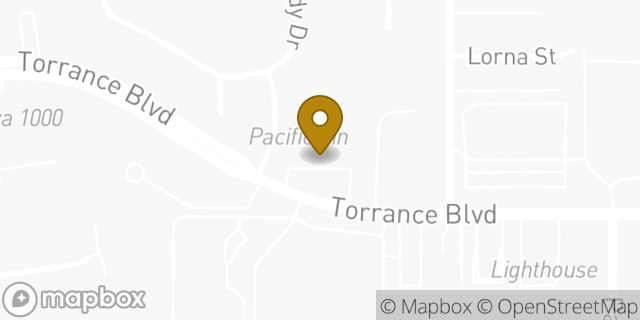 Map showing the location of Brookdale South Bay in Torrance, CA 90503
