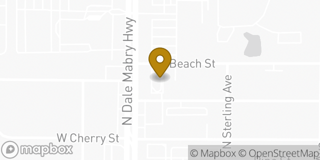 Map showing the location of Sonic Drive In in Tampa, FL 33607