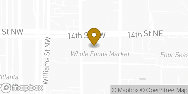 Map showing the location of Whole Foods Market in Atlanta, GA 30309