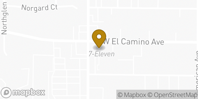 Map showing the location of Amazon Locker - First in Sacramento, CA 95833