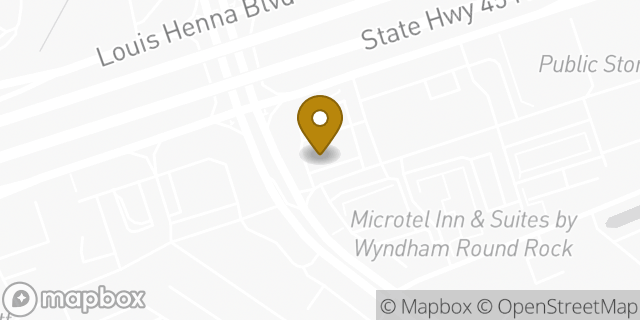 Map showing the location of Amazon Locker - Greenway in Round Rock, TX 78664