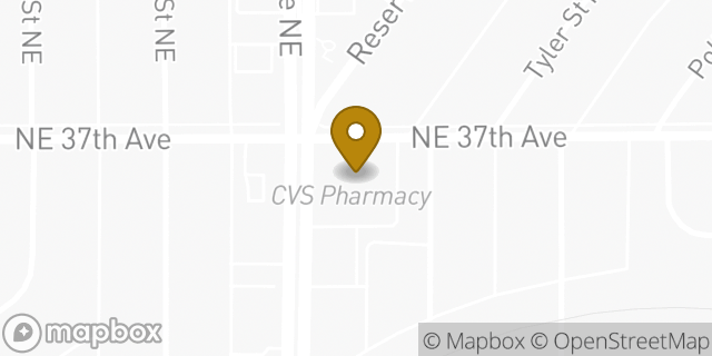 Map showing the location of ATM CVS in Minneapolis, MN